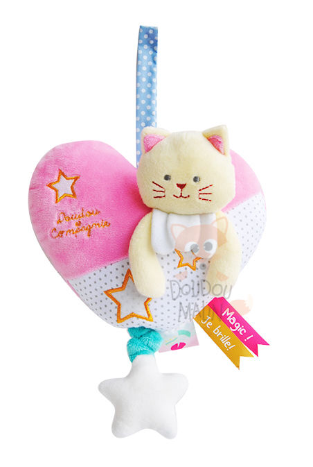  magic luminescent musical box pink heart cat 